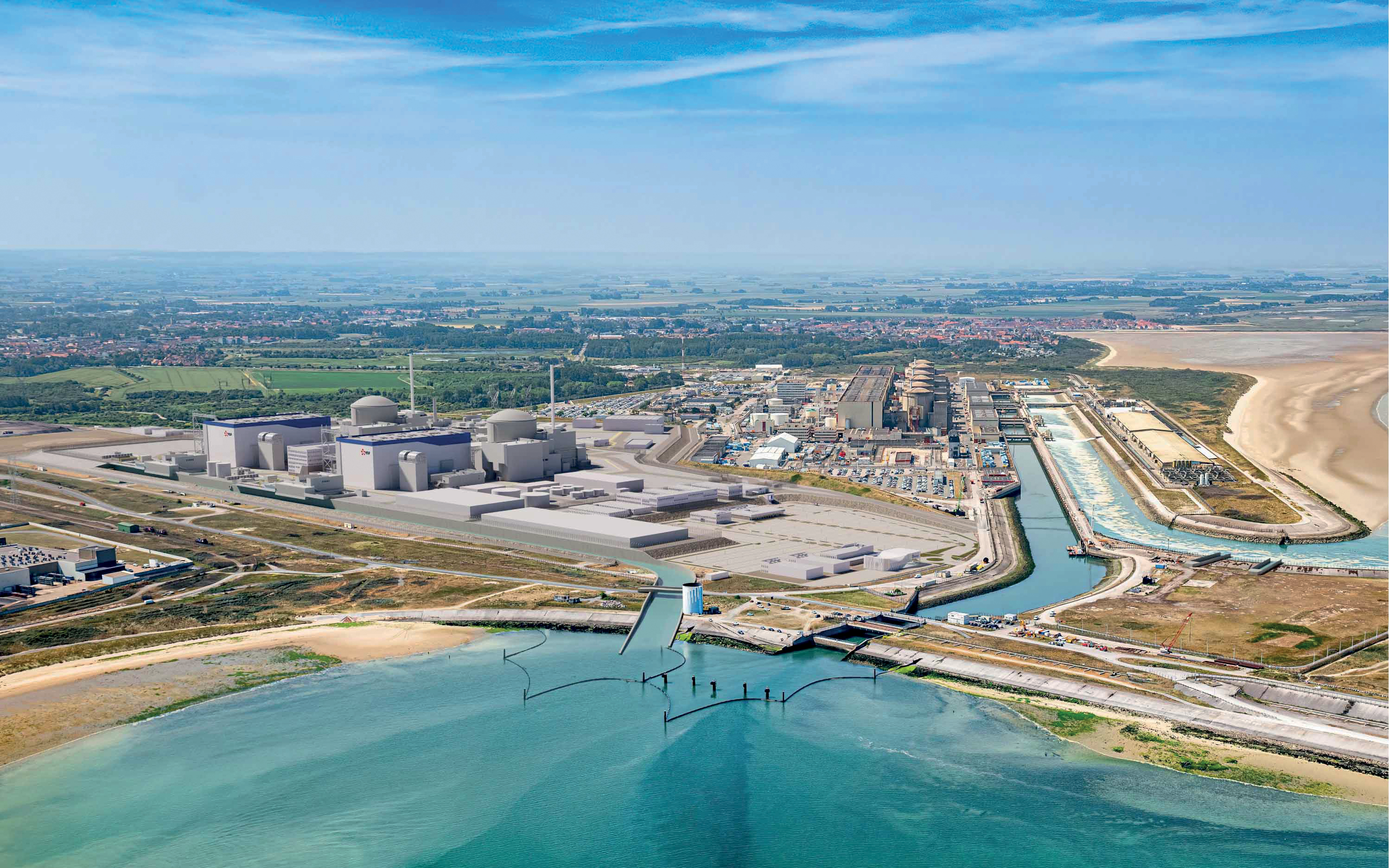 Vue préliminaire architecturale de l'EPR2 à Gravelines