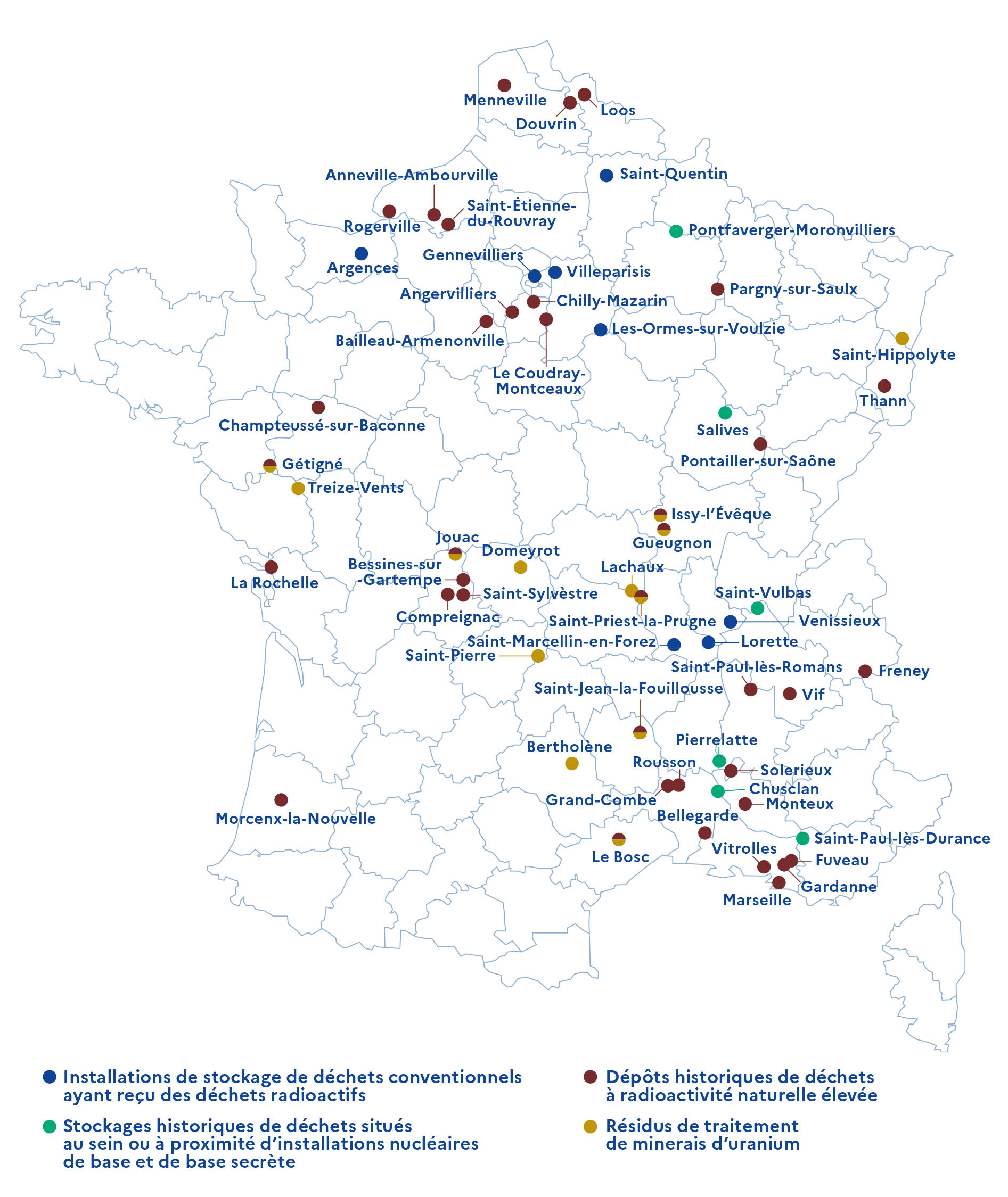 Localisation des déchets et résidus miniers 2024
